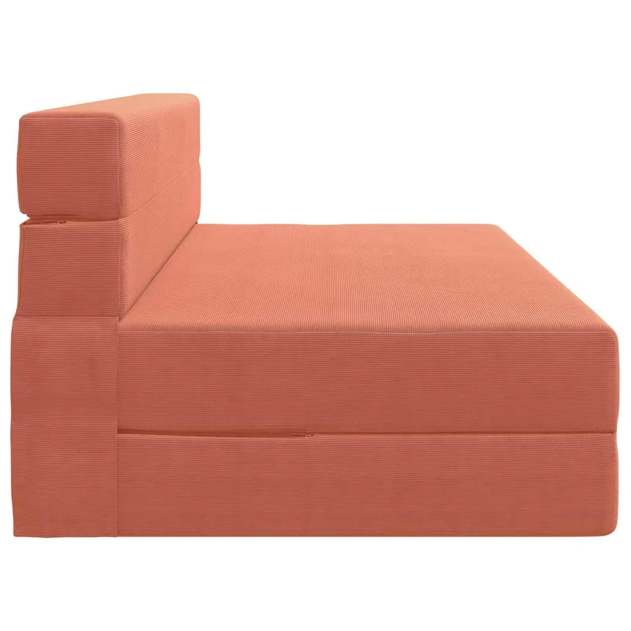 Canapé-lit pliable Rouge orange 152 x 86,5 x 60 cm Tissu - 4
