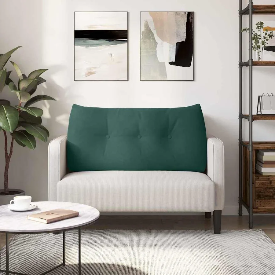 Coussin de Dos Vert foncé 100 x 24 x 50 cm Velours - 4