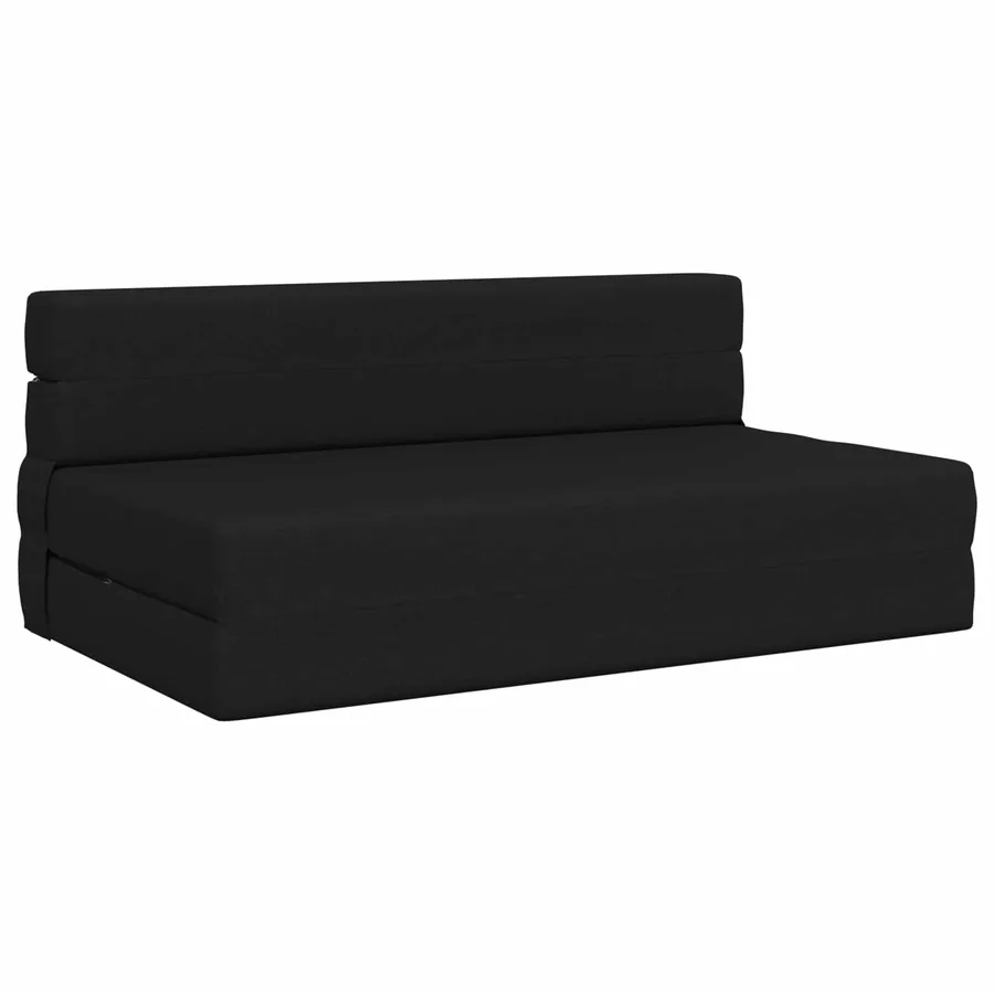 Canapé-lit pliable Noir 152 x 86,5 x 60 cm Tissu - 2