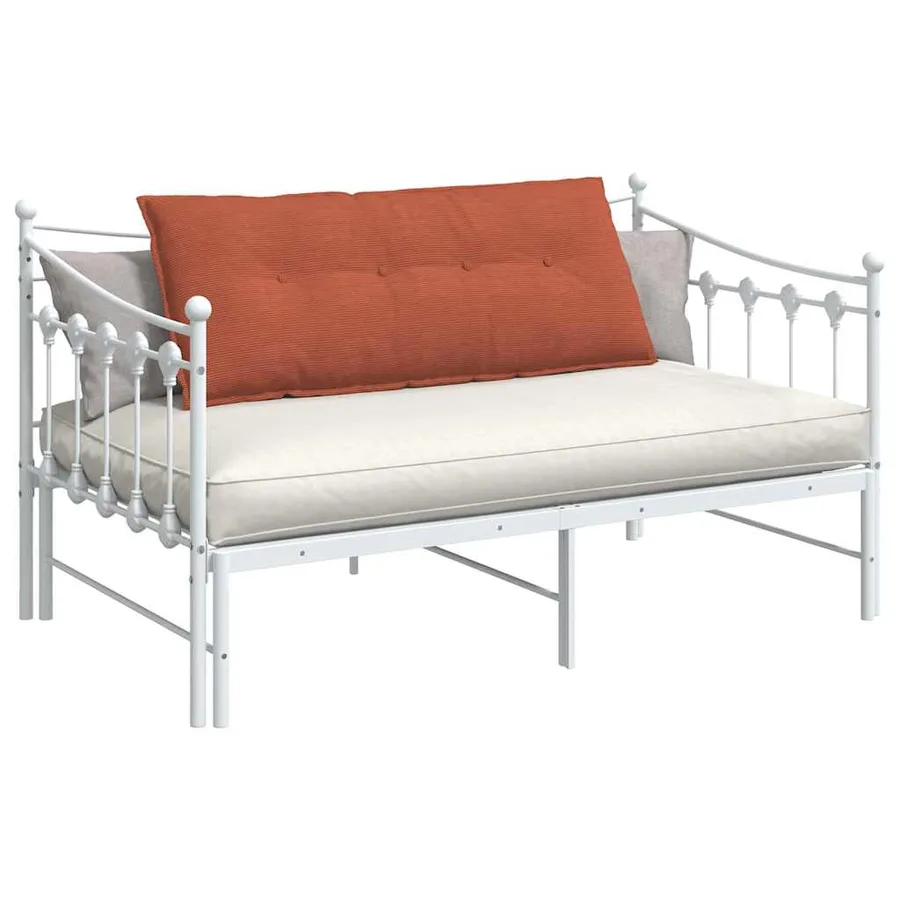 Coussin de Dos Rouge orange 120 x 50 cm Tissu en velours côtelé - 3
