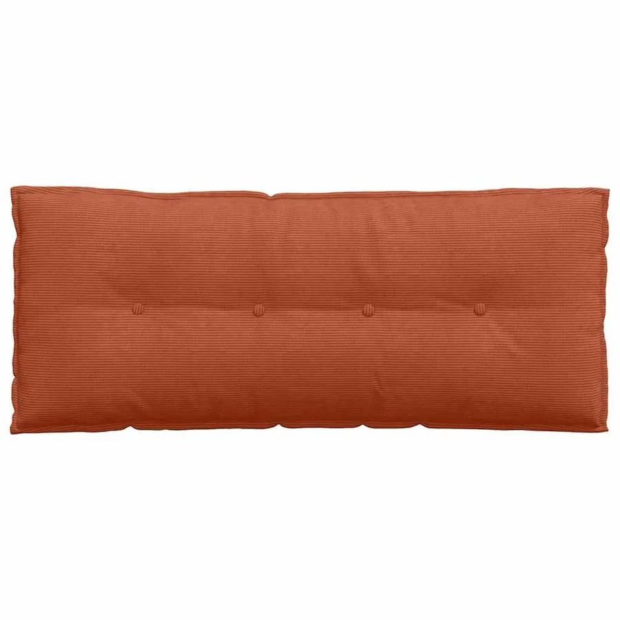 Coussin de Dos Rouge orange 120 x 50 cm Tissu en velours côtelé - 6