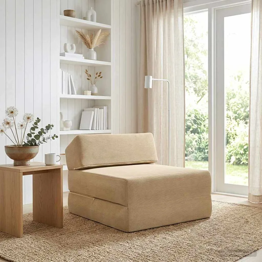Canapé-lit pliable Vert Gris 60 x 70 x 41 cm Tissu