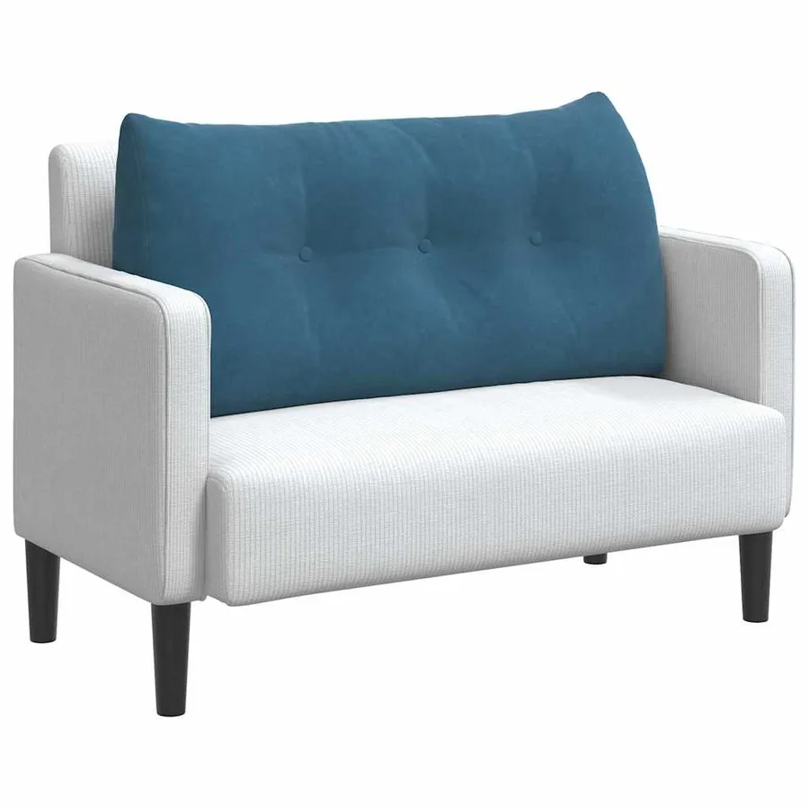 Coussin de Dos Bleu 100 x 24 x 50 cm Velours - 3
