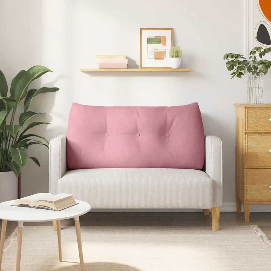 Coussin de Dos Rose 100 x 24 x 50 cm Velours - 4