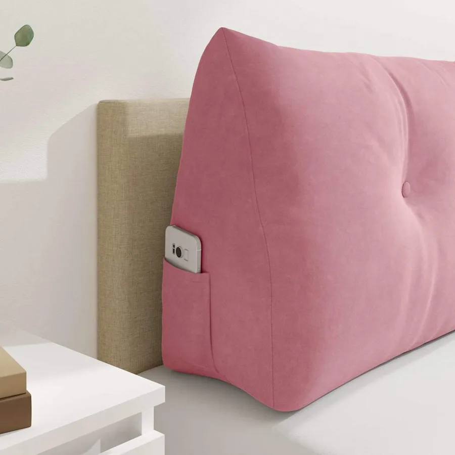 Coussin de Dos Rose 100 x 24 x 50 cm Velours - 5