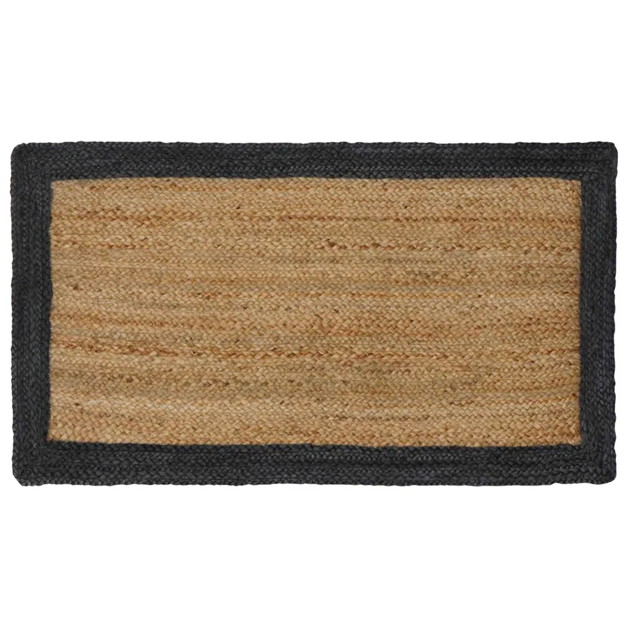 Tapis de surface Gris foncé 60 x 110 cm Jute