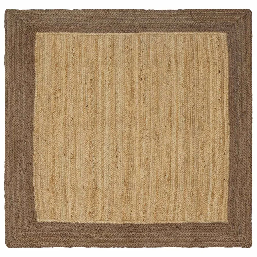 Tapis de surface Gris 160 x 160 cm Jute