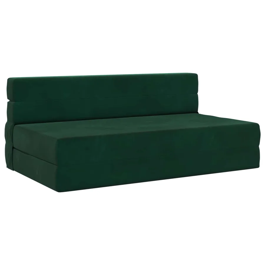 Canapé-lit pliable Vert foncé 152 x 86,5 x 60 cm Tissu - 2