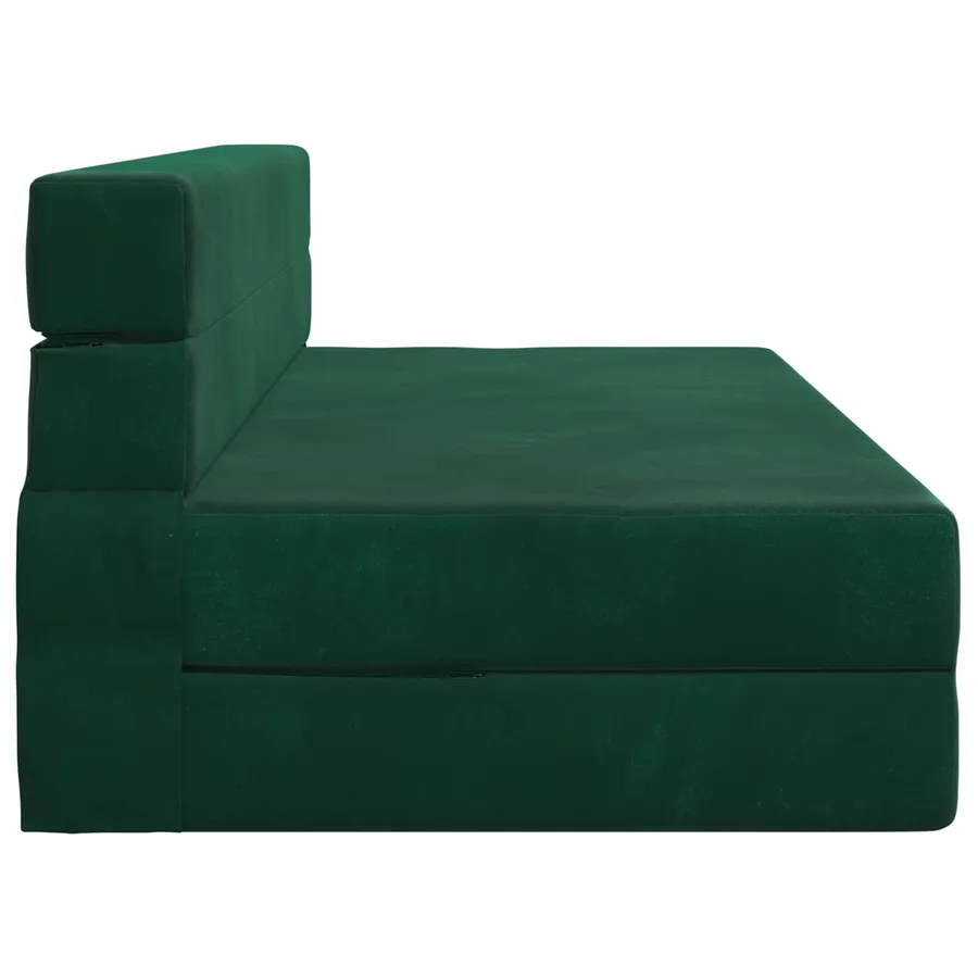 Canapé-lit pliable Vert foncé 152 x 86,5 x 60 cm Tissu - 4