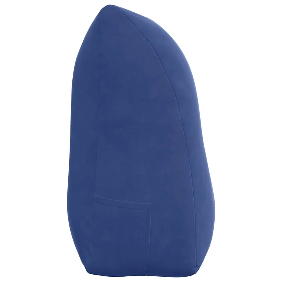 Coussin de Dos Bleu police 100 x 24 x 50 cm Velours - 7