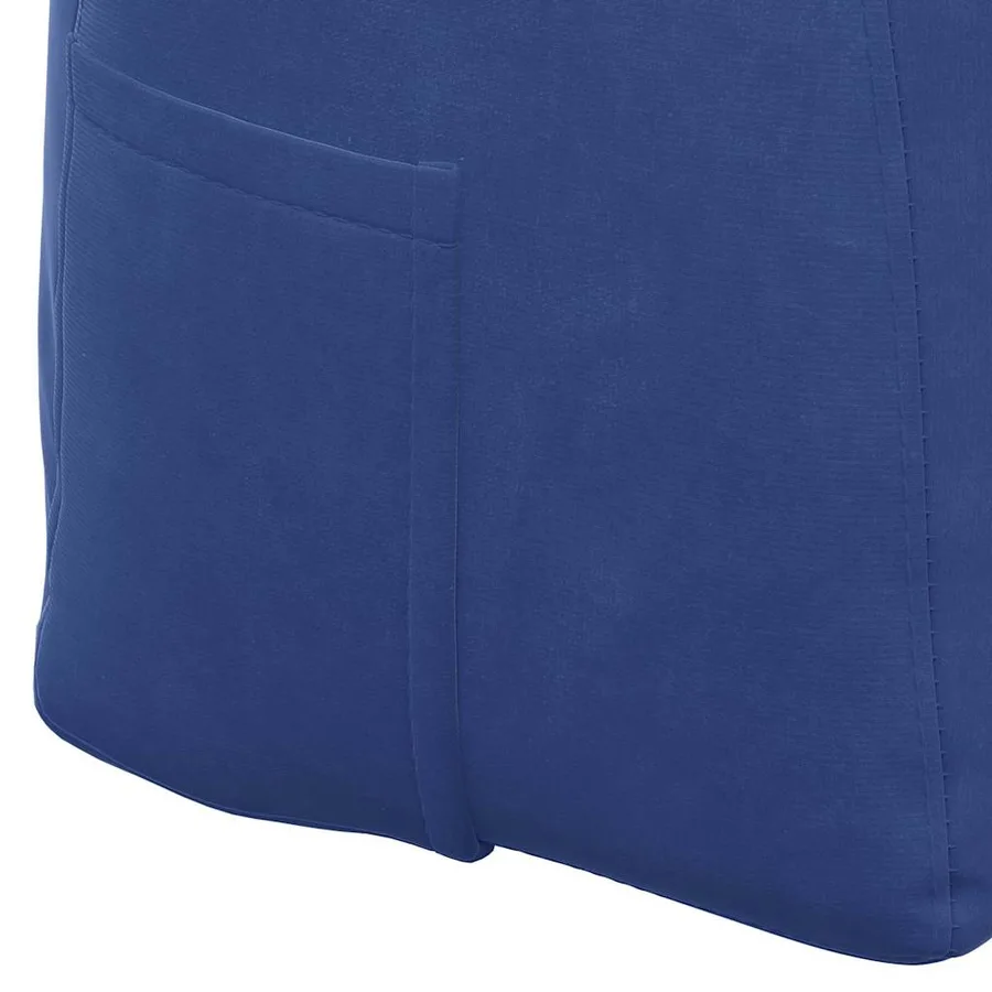 Coussin de Dos Bleu police 100 x 24 x 50 cm Velours - 9