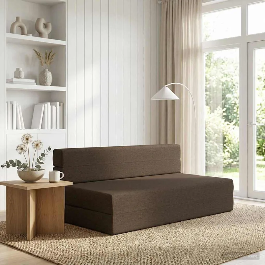 Canapé-lit pliable Taupe 152 x 86,5 x 60 cm Tissu
