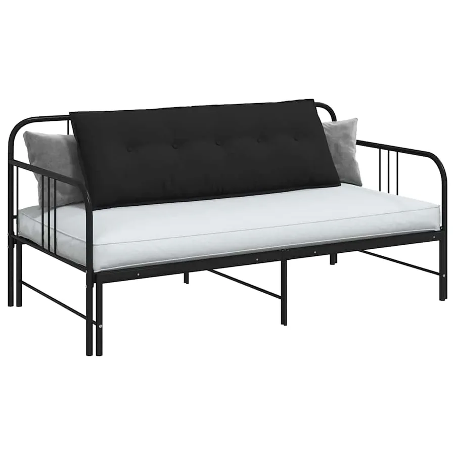 Coussin de Dos Noir 140 x 50 cm Tissu en microfibre - 3