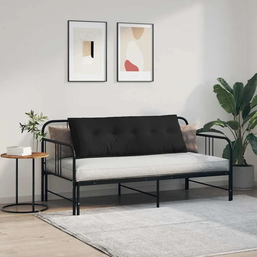 Coussin de Dos Noir 140 x 50 cm Tissu en microfibre - 4