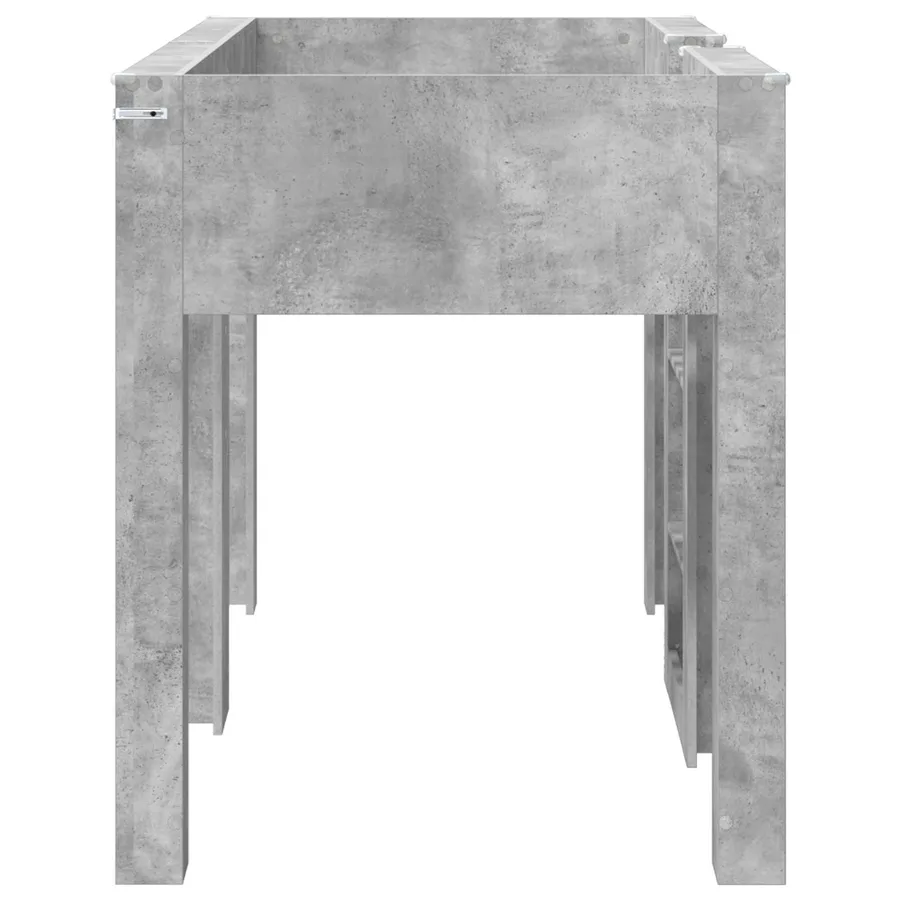 Lit Superposé pour Enfants avec stockage Gris béton 75 x 190 cm - 6