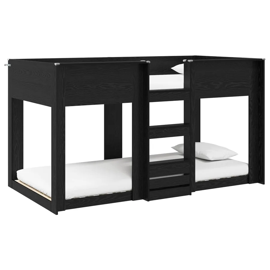 Lit Superposé pour Enfants Chêne noir 75 x 190 cm - 2