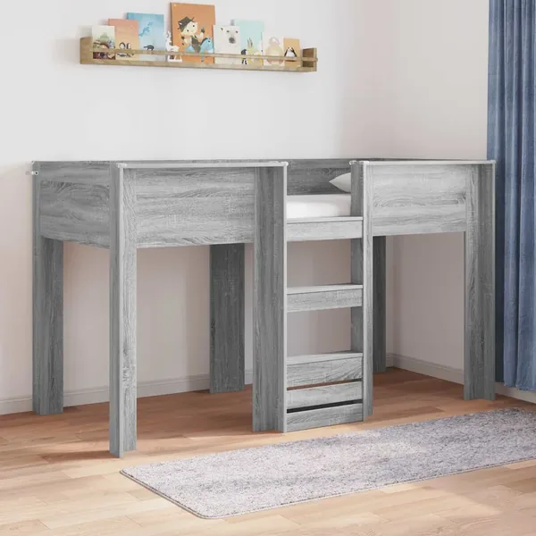 Lit Superposé pour Enfants Gris Sonoma 75 x 190 cm