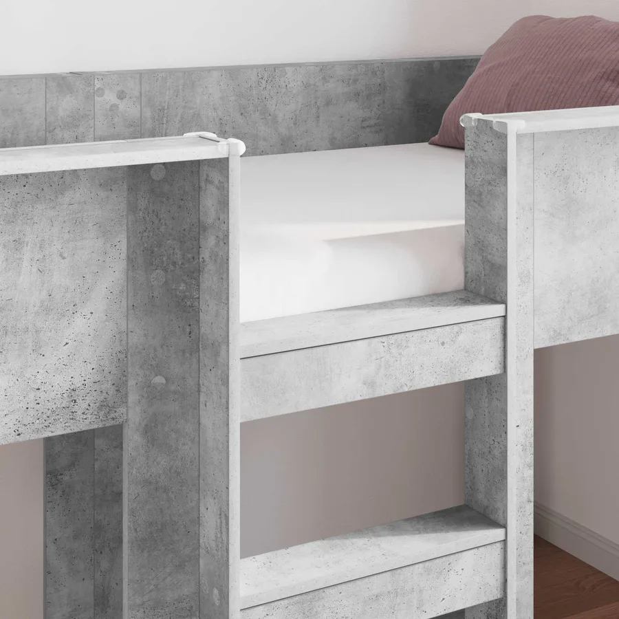 Lit Superposé pour Enfants Gris béton 100 x 200 cm - 3