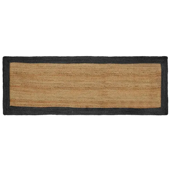 Tapis de surface Gris foncé 80 x 200 cm Jute