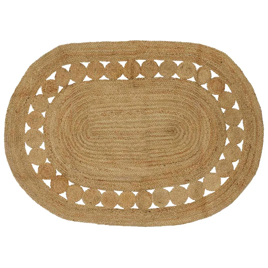 Tapis de surface Naturel 122 x 183 cm Jute