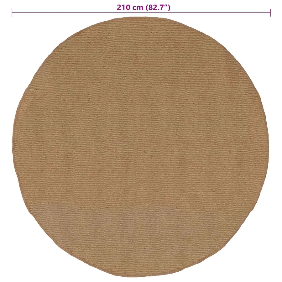 Tapis de surface Naturel Ø 210 cm Jute - 7