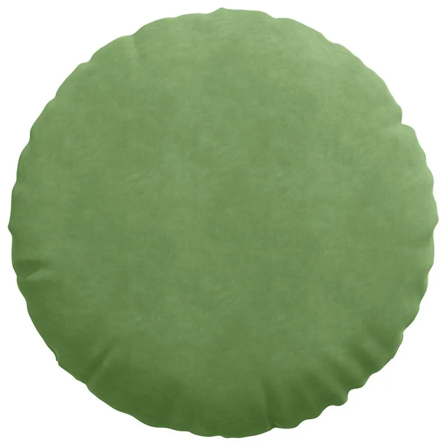 Coussins de siège 2 pcs Vert clair Ø60 x 21 cm Velours - 6