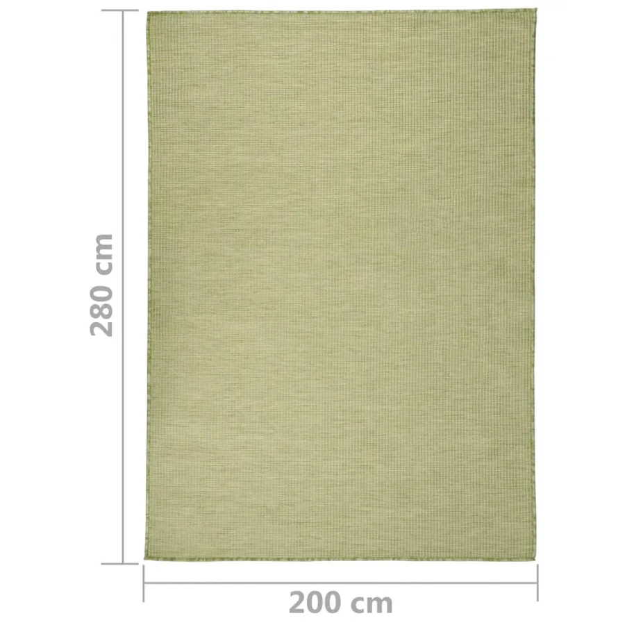 Tapis à tissage plat d'extérieur 200x280 cm Vert - 6