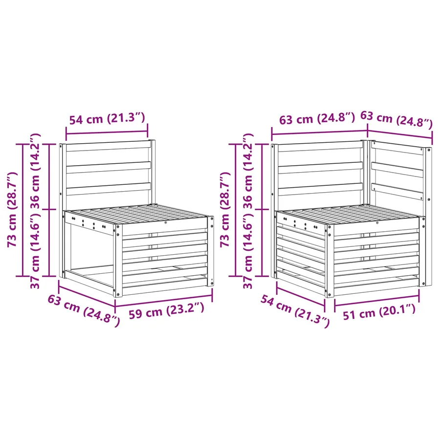 Ensemble de canapé d'angle 7 pcs Naturel - 9