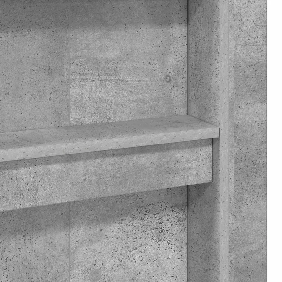Cadre de lit superposé avec bureau Gris béton 75 x 190 cm - 9