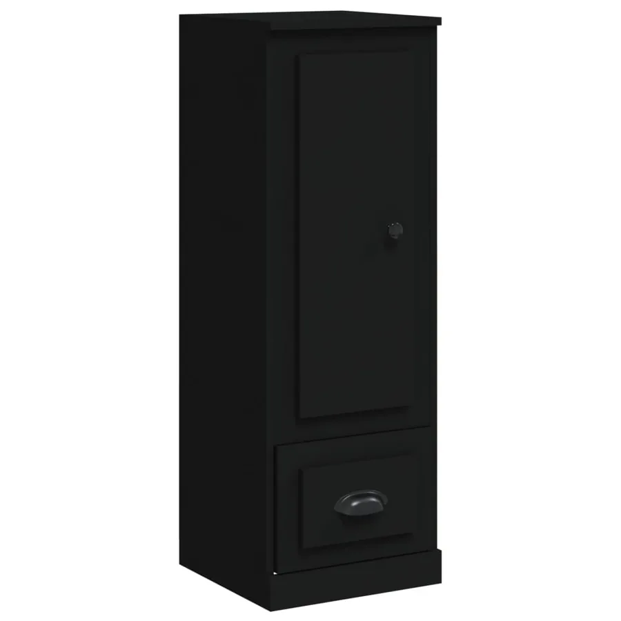 Highboard black 36x35.5x103.5 cm engineered wood - 2