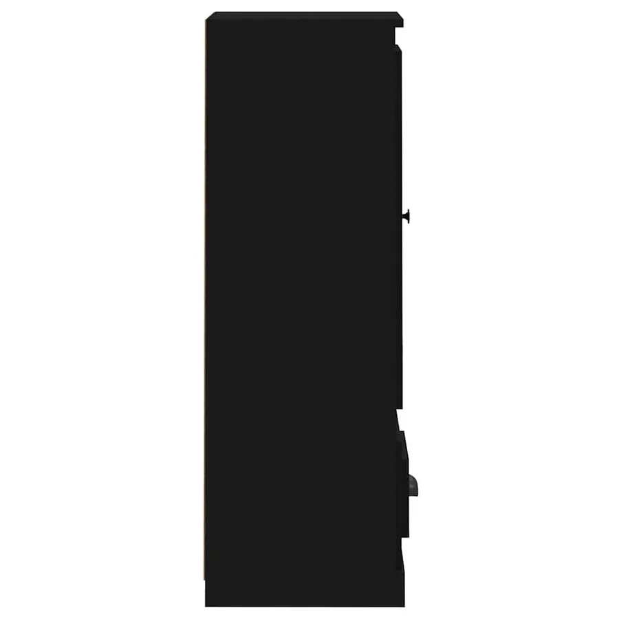 Highboard black 36x35.5x103.5 cm engineered wood - 6