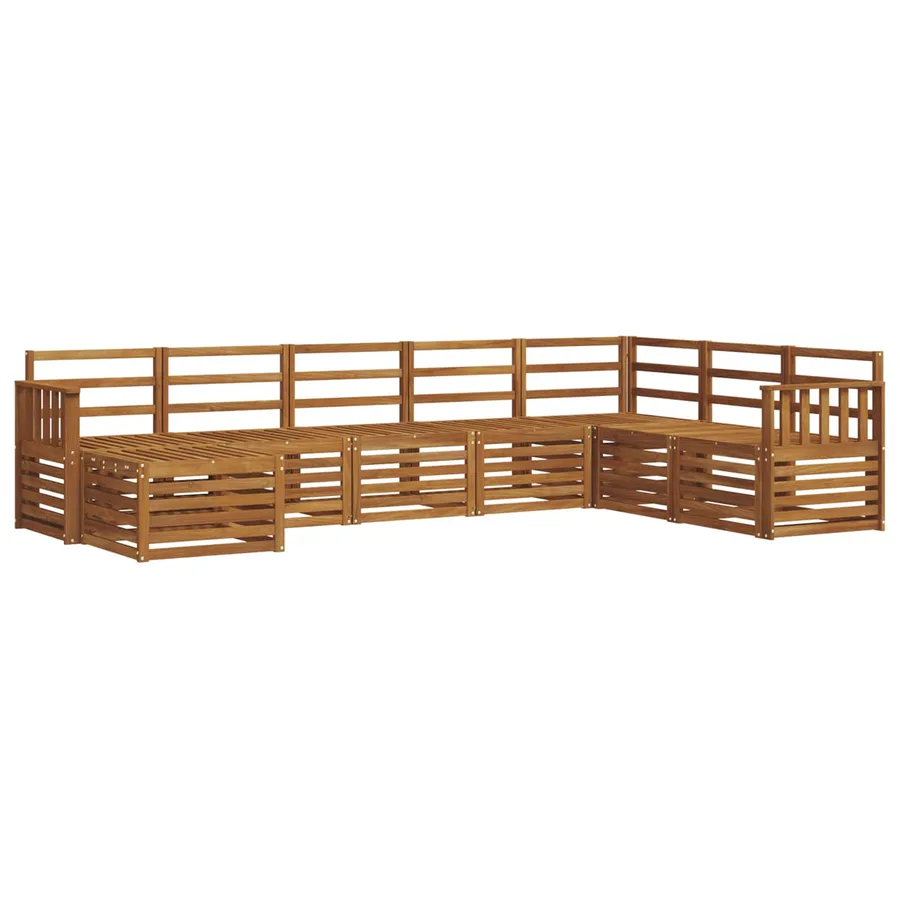 Ensemble de canapés d'extérieur 8 pcs Naturel - 2