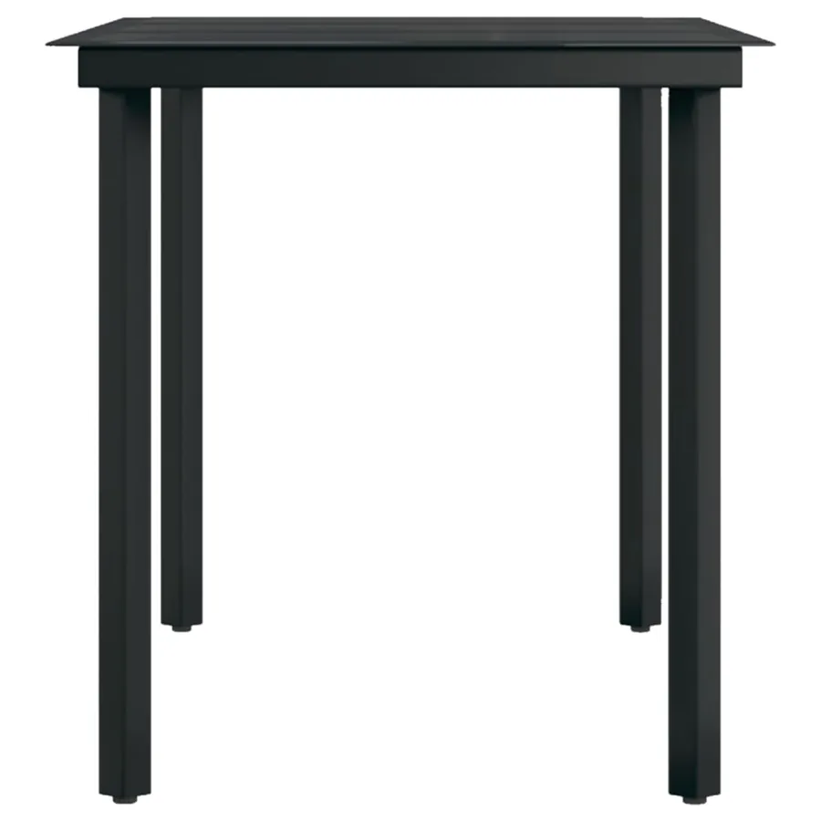 Ensemble à manger de jardin 5 pcs Marron et noir - 7