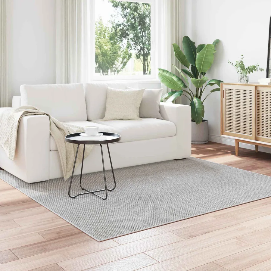 Tapis de surface Carré LUGO Crème 200 x 200 cm Polyester