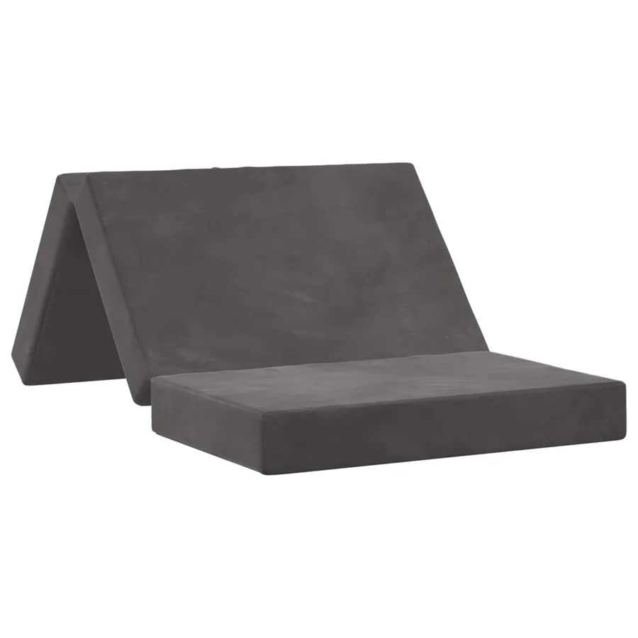 Canapé-lit pliable 100 x 67 x 45 cm Gris foncé - 2