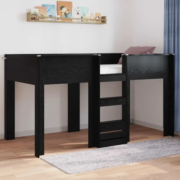 Lit Superposé pour Enfants Chêne noir 100 x 200 cm