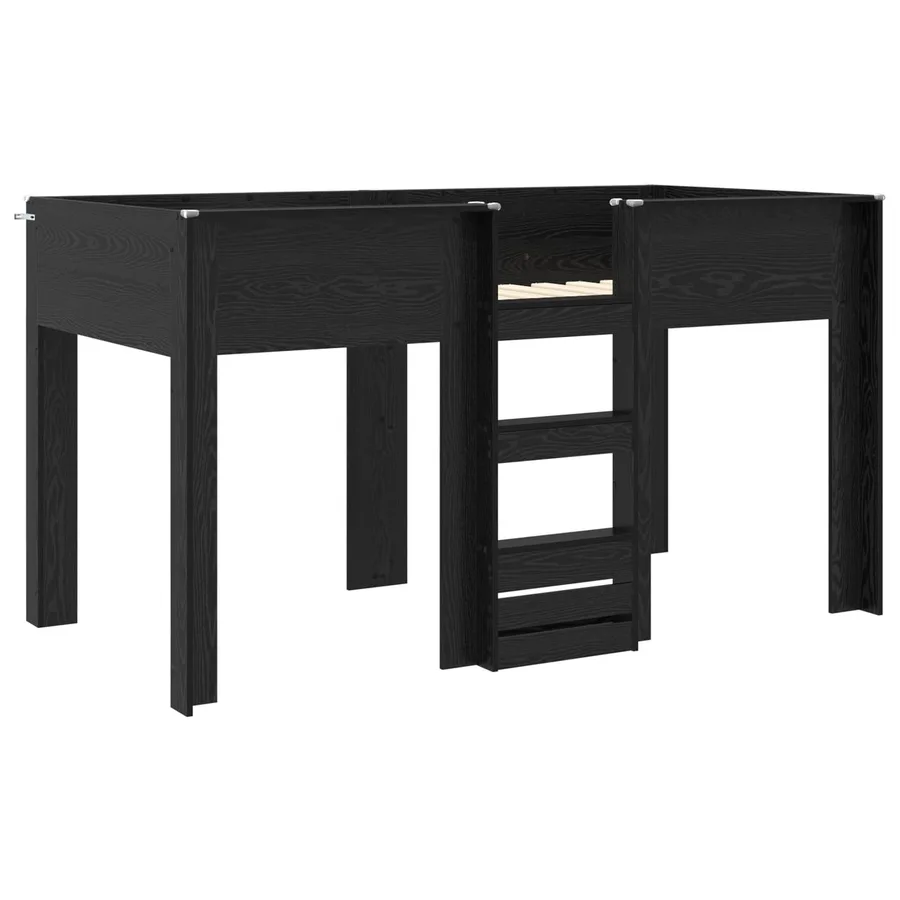 Lit Superposé pour Enfants Chêne noir 100 x 200 cm - 4