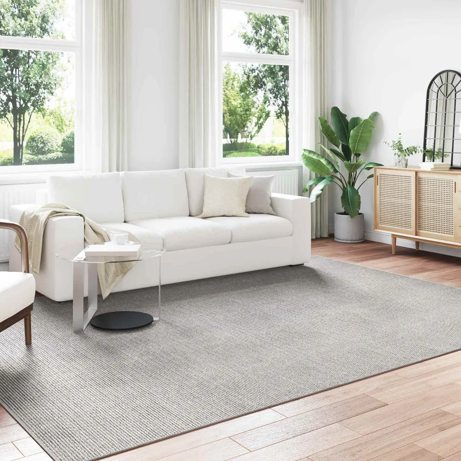 Tapis de surface LUGO Crème et gris 280 x 200 cm Polyester