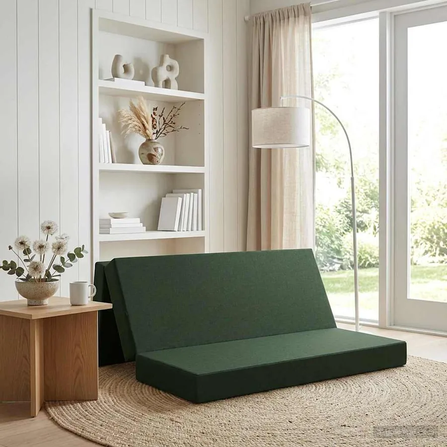 Canapé-lit pliable 200 x 67 x 45 cm Vert foncé