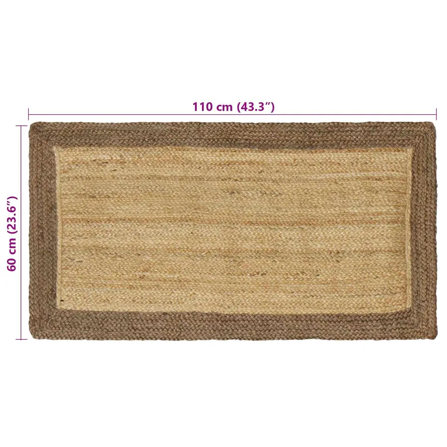 Tapis de surface Gris 60 x 110 cm Jute - 8