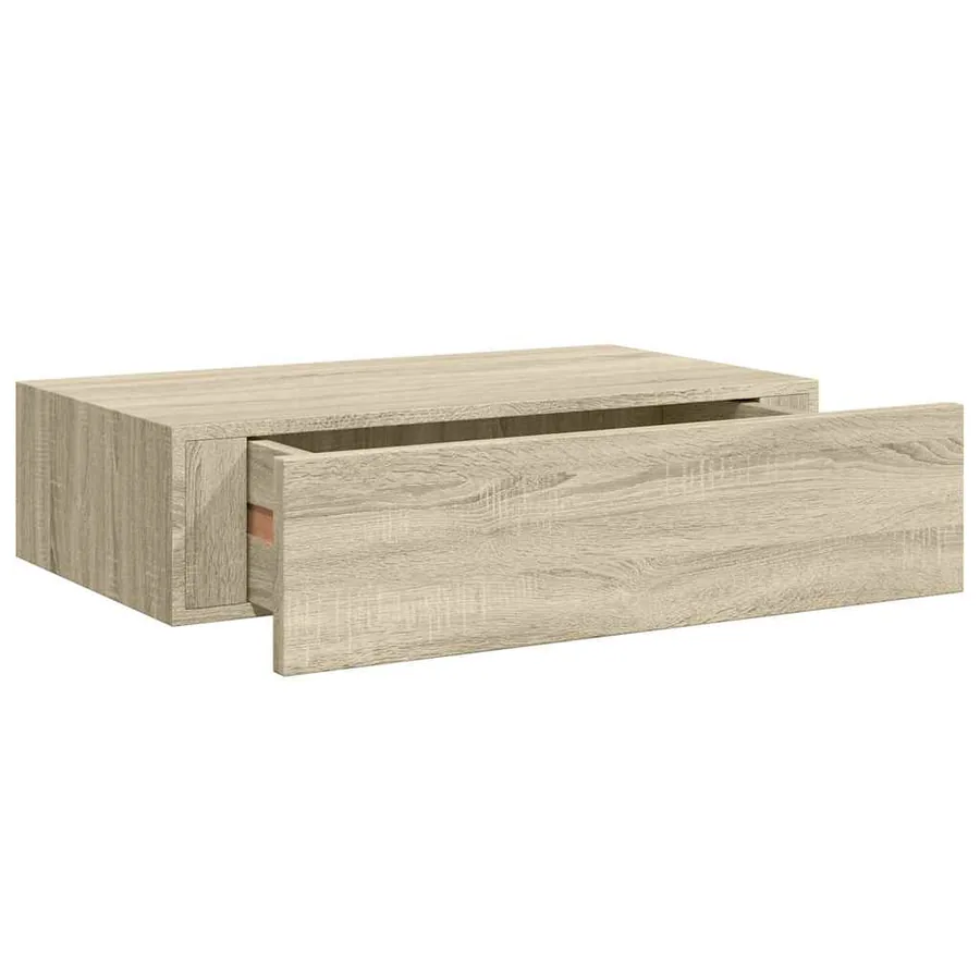 Wall drawer shelf oak 40x23.5x10 cm MDF - 2