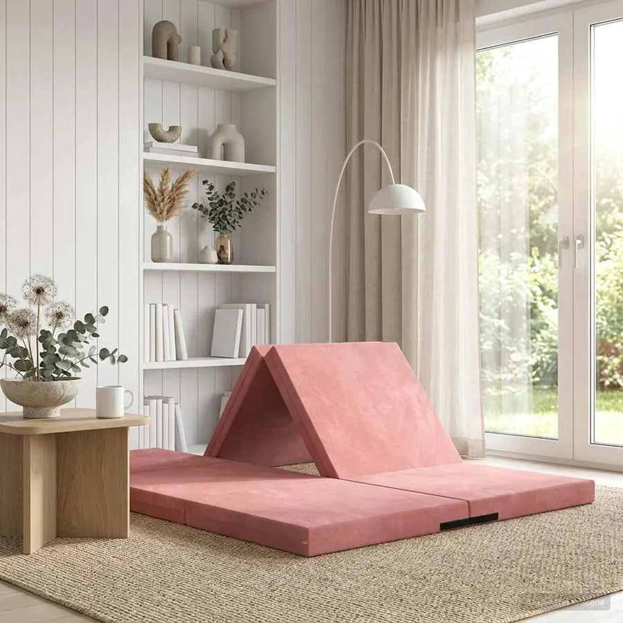 Canapé-lit pliable 140 x 67 x 45 cm Rose