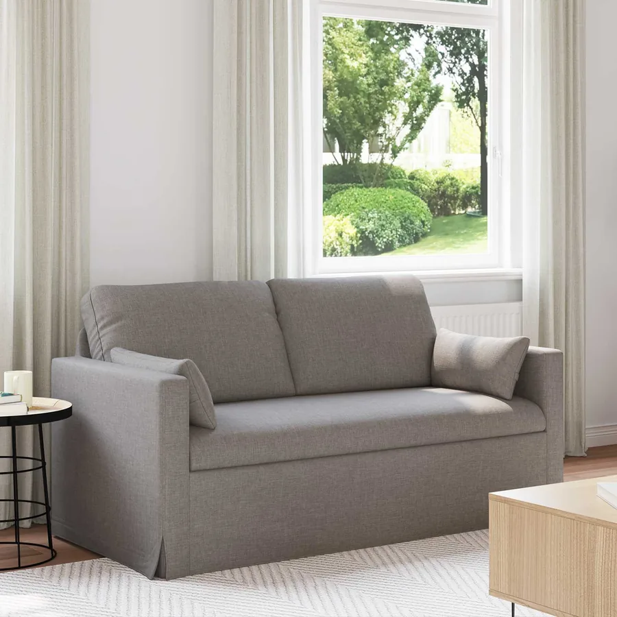 Canapé Taupe 158 x 78 x 80 cm tissu