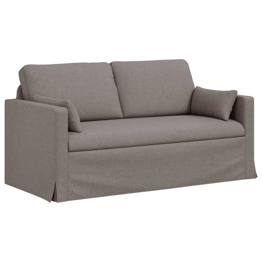 Canapé Taupe 158 x 78 x 80 cm tissu - 2