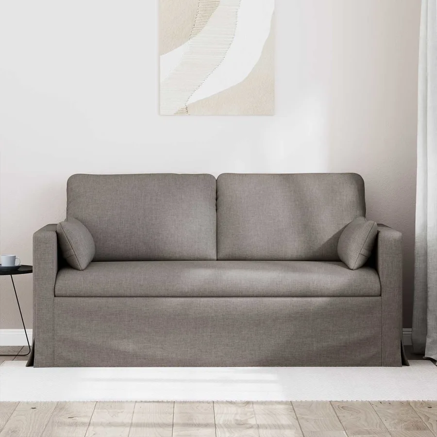 Canapé Taupe 158 x 78 x 80 cm tissu - 3