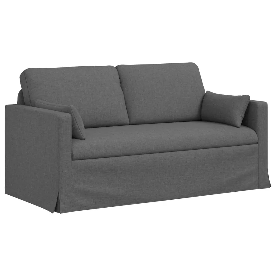 Ensemble de Canapés 2 pcs Gris foncé 158 x 78 x 80 cm tissu - 5