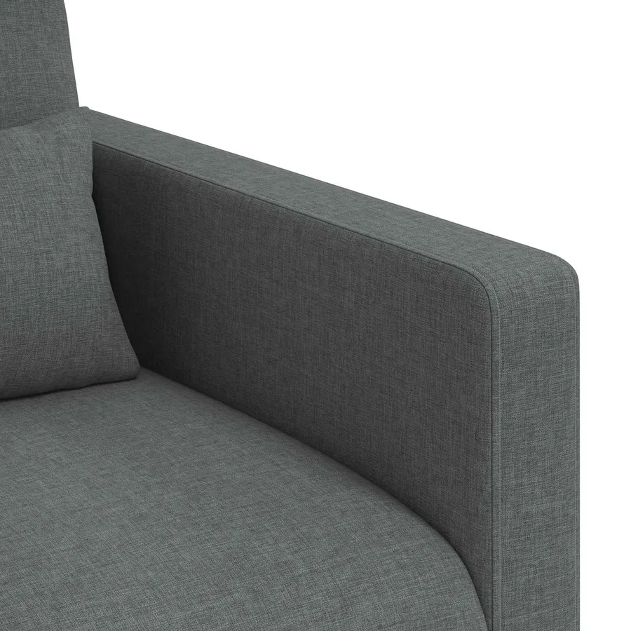 Ensemble de Canapés 2 pcs Gris foncé 158 x 78 x 80 cm tissu - 7