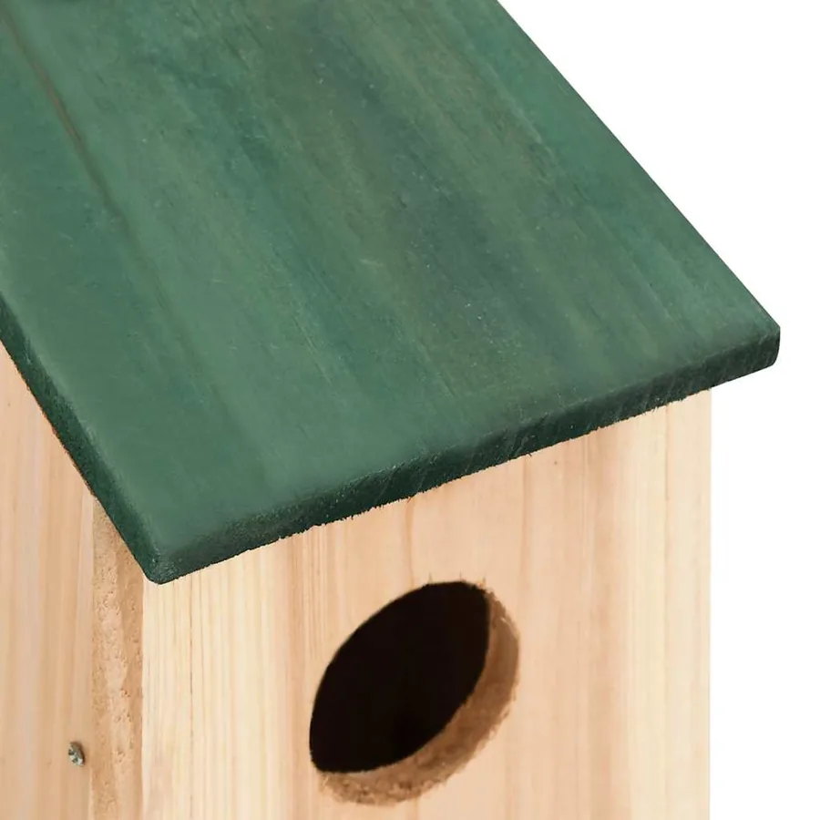 Nichoirs 10 pcs Bois de sapin massif 12x12x22 cm - 9