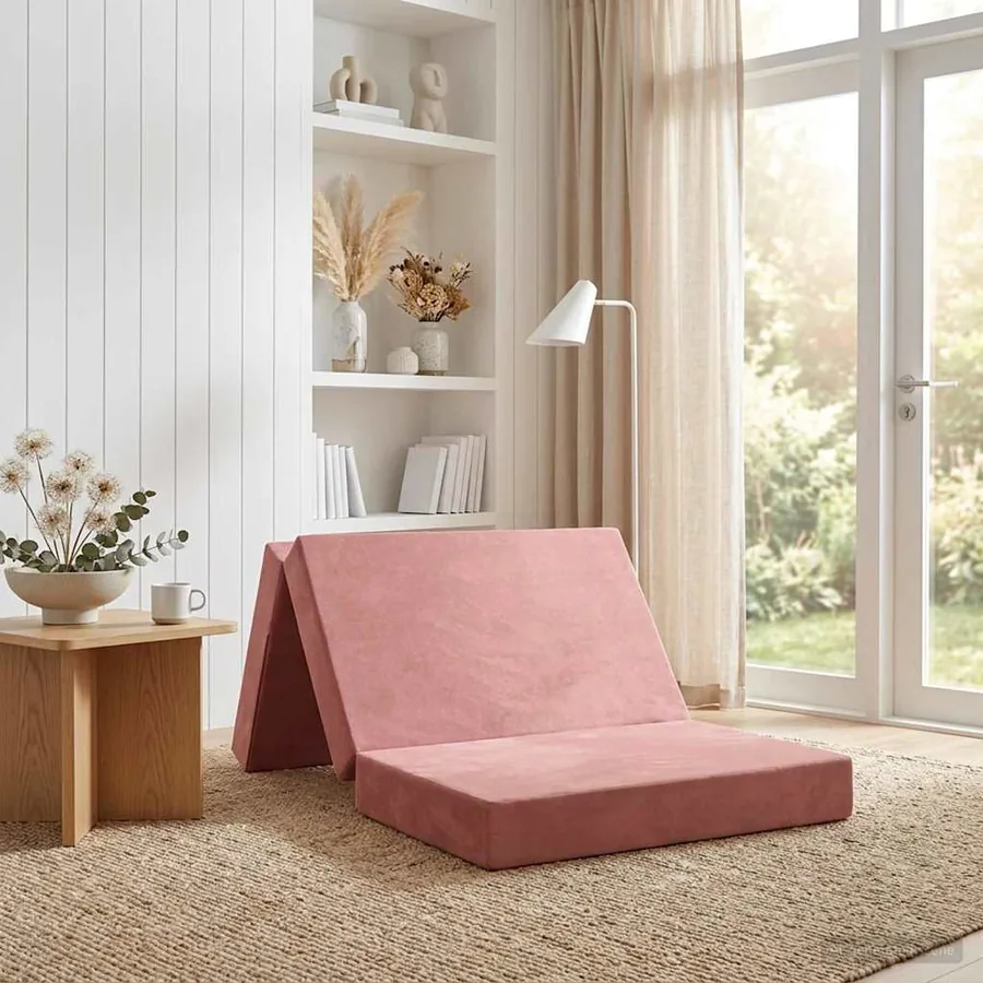 Canapé-lit pliable 80 x 67 x 45 cm Rose