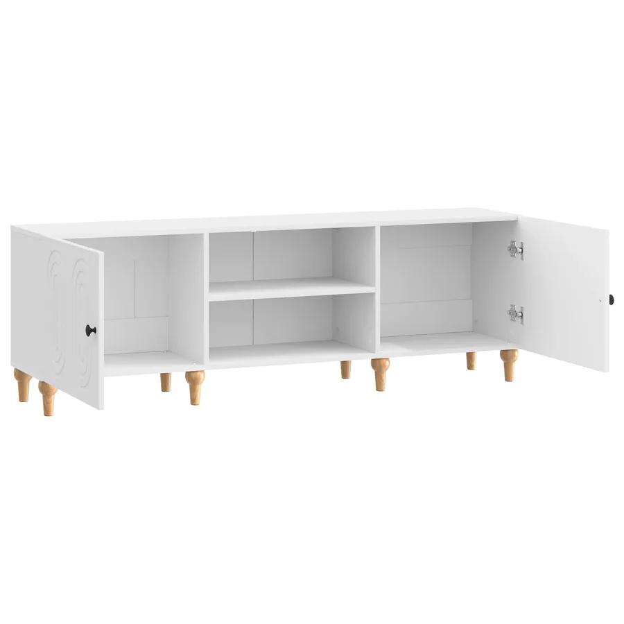Meuble TV Blanc brillant 150 x 31 x 50 cm Bois d'ingénierie - 5